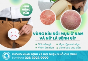 Vùng kín nổi mụn là bệnh gì? Chuyên gia chỉ ra bệnh lý gây mụn phổ biến